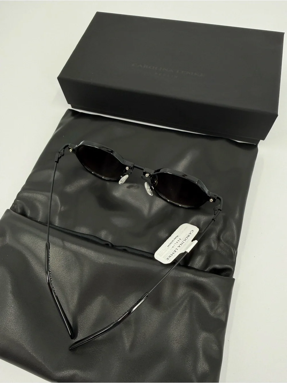 Carolina Lemke Berlin Eyewear Yogi Black Shiny w/ Luxury Premium Case CL3315-02